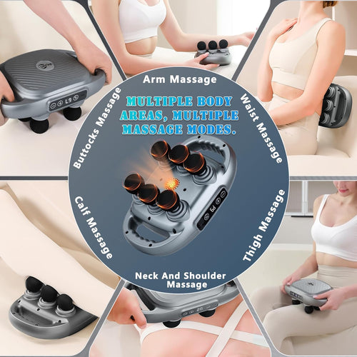 6-Head Deep Tissue Massage Gun | Full Body Muscle Relief