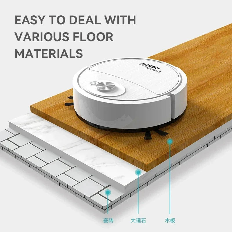 3-IN-1 Automatic Robot Vacuum Cleaner– مكنسة روبوت أوتوماتيكية 3 في 1