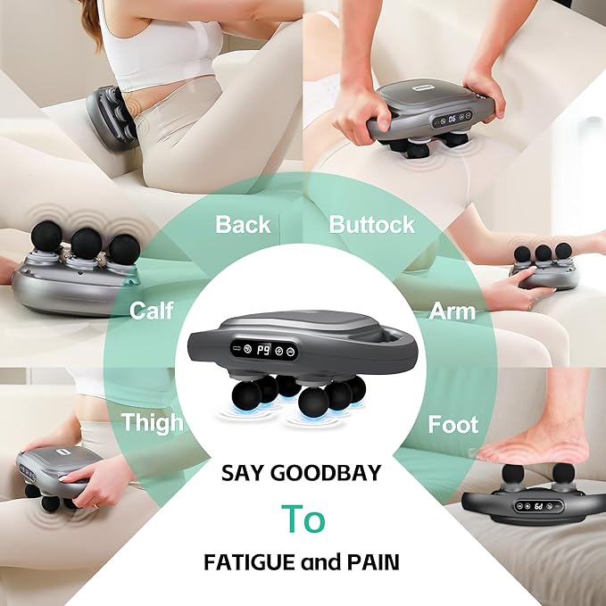 6-Headed Massage Gun  for Full Body Muscle Relaxation Pain Relief