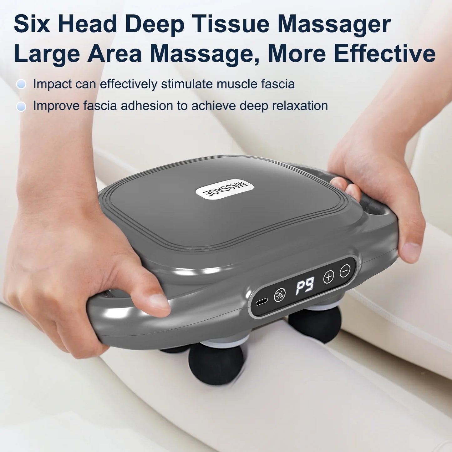 6-Headed Massage Gun  for Full Body Muscle Relaxation Pain Relief